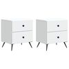 vidaXL Dulap de noapte 2 pcs Alb 43 x 34,5 x 47,5 cm Lemn prelucrat
