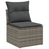 vidaXL Set de canapele pentru grădină cu pernă 9 pcs Gri Rattan poli