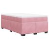 vidaXL Pat box spring cu saltea, negru, 120x190 cm, catifea