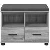 vidaXL Bancă pentru hol cu pernă cu sertar Gri Sonoma 60 x 38 x 46 cm