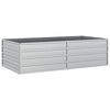 vidaXL Strat &icirc;nălțat de grădină argintiu 160x80x45 cm oțel galvanizat