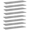 vidaXL Plăci bibliotecă, 8 buc., gri beton, 100 x 30 x 1,5 cm, PAL