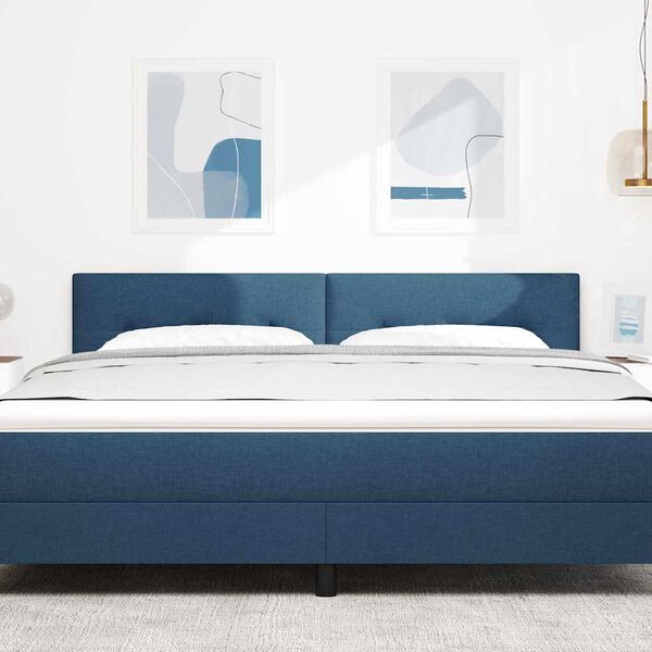 vidaXL Tăblie cap cu headboard albastru 180 cm Piele artificială