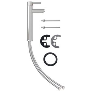 vidaXL Baterie mixer de baie, argintiu, 12x30 cm