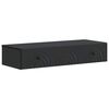 vidaXL Masă laterală montată pe perete 87,5 x 34,5 x 17 cm Negru