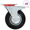 vidaXL Roți pivotante, 8 buc., 125 mm