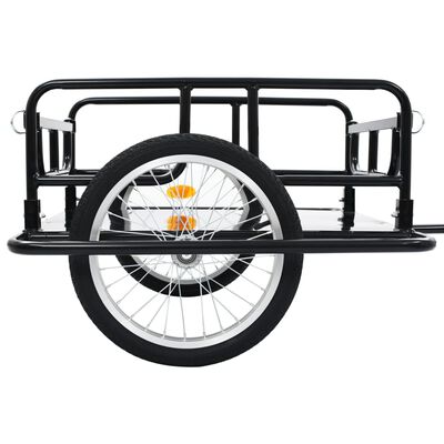 vidaXL Remorcă de bicicletă, negru, 130x73x48,5 cm, oțel