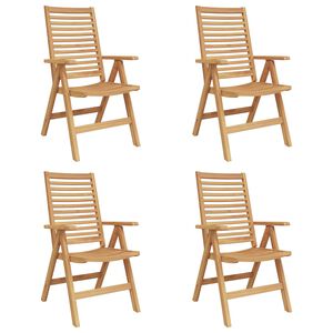 vidaXL Scaun pentru Grădină 4 pcs Maro 52 x 64.5 x 108 cm