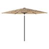 vidaXL Umbrelă soare de grădină cu st&acirc;lp din oțel, maro 288x288x225 cm