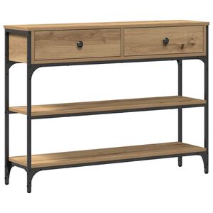 vidaXL Masă de consolă Stejar Artizanal 100 x 25 x 75 cm