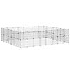 vidaXL Cușcă animale de companie cu ușă 60 panouri negru 280x245x70 cm oțel