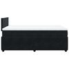 vidaXL Pat box spring cu saltea, negru, 120x190 cm, catifea