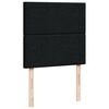 vidaXL Pat box spring cu saltea, negru, 100x200 cm, textil