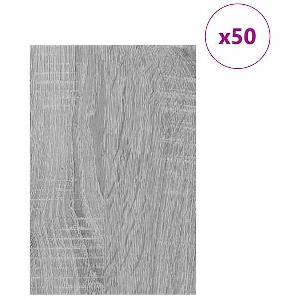 vidaXL Panouri de decor 50 pcs Gri Sonoma 40 x 60 x 0.27 cm