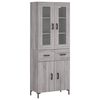 vidaXL Dulap &icirc;nalt, gri sonoma, 69,5x34x180 cm, lemn compozit