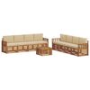 vidaXL Set de canapele de exterior 9 buc. Natural și Bej