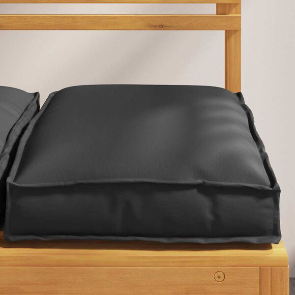 vidaXL Pernă 2 pcs Negru 40 x 40 x 8 cm Material Oxford