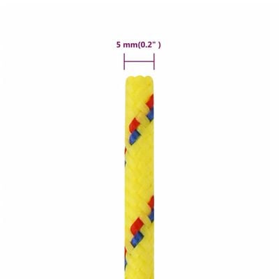 vidaXL Frânghie de barcă, galben, 5 mm, 25 m, polipropilenă