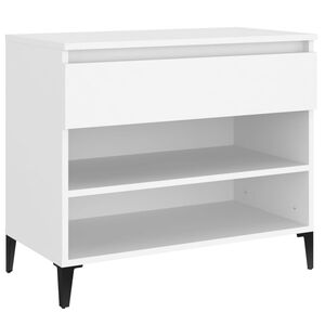 vidaXL Pantofar, alb, 70x36x60 cm, lemn prelucrat