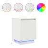vidaXL Noptiere cu lumini LED 2 buc Alb 38x34x50 cm