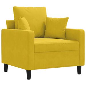 vidaXL Canapea de o persoană, galben, 60 cm, catifea