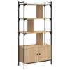 vidaXL Bibliotecă cu uși, stejar Sonoma, 76,5x30x154,5 cm, lemn stratificat