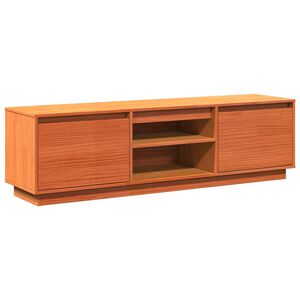 vidaXL Dulap TV, maro ceruit, 140x35x40 cm, lemn masiv de pin