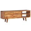 vidaXL Dulap TV cu uși sculptate, 117x30x40 cm, lemn masiv de acacia