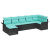 vidaXL Set de canapele pentru grădină cu pernă 7 pcs Rattan poli