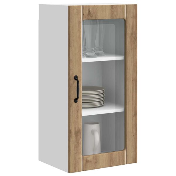 vidaXL Dulap de bucătărie 2 pcs Stejar Artizanal 40 x 31 x 80 cm