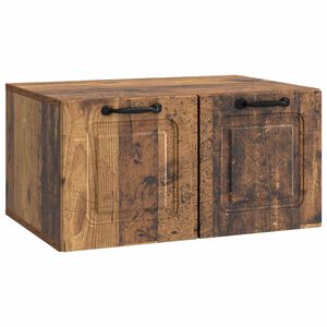 vidaXL Oglindă TV montată pe perete Lemn vechi 59,5 x 41 x 30 cm