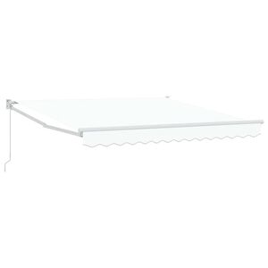 vidaXL Cortina Retractabilă Alb 350 x 250 cm Poliester și Aluminiu