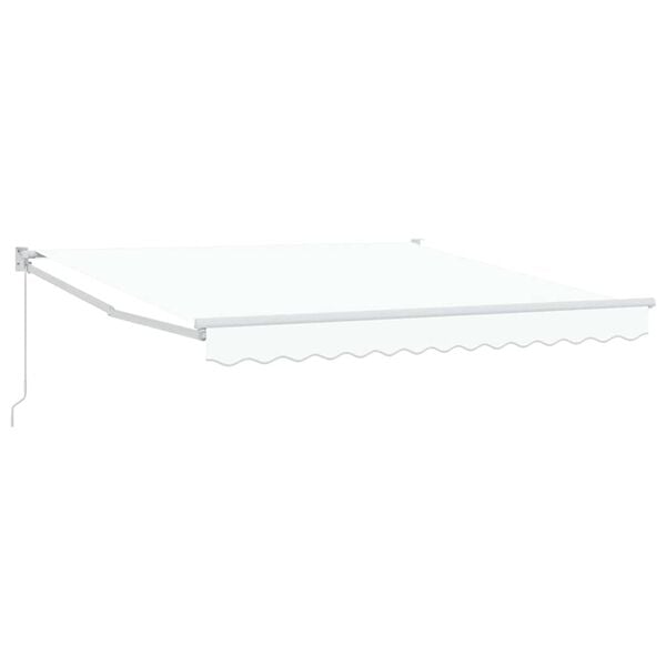 vidaXL Cortina Retractabilă Alb 350 x 250 cm Poliester și Aluminiu