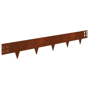vidaXL Margine pentru gazon 20 buc. 100 x 15 cm Oțel Ruginit