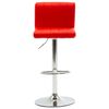 vidaXL Scaune de bar, 2 buc., roșu, piele ecologică