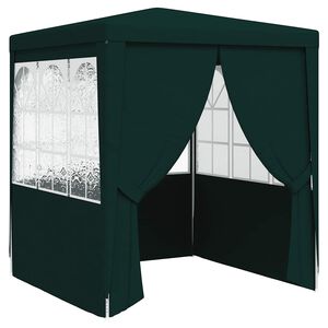 vidaXL Cort de petrecere profesional cu pereți verde 2 x 2 m, 90 g/m&sup2;