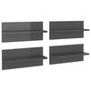 vidaXL Rafturi de perete, 4 buc., gri extralucios, 40x11,5x18 cm, PAL