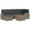 vidaXL Set de canapele pentru grădină 7 buc. Gri Rattan poli
