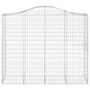 vidaXL Coșuri gabion arcuite 30 buc, 200x50x160/180cm, fier galvanizat