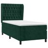 vidaXL Pat box spring cu saltea, verde &icirc;nchis, 100x200 cm, catifea