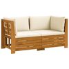 vidaXL 2 buc. Set de canapele de exterior Lemn Solid de Acacia Maro