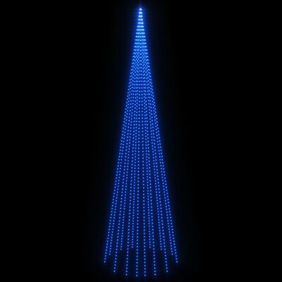 vidaXL Brad de Crăciun pe catarg, 1134 LED-uri, albastru, 800 cm