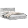 vidaXL Pat cu storage Gri din beton 200 x 200 cm Lemn prelucrat