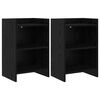 vidaXL Mese de noptieră 2 pcs Stejar Negru 40 x 30 x 60 cm