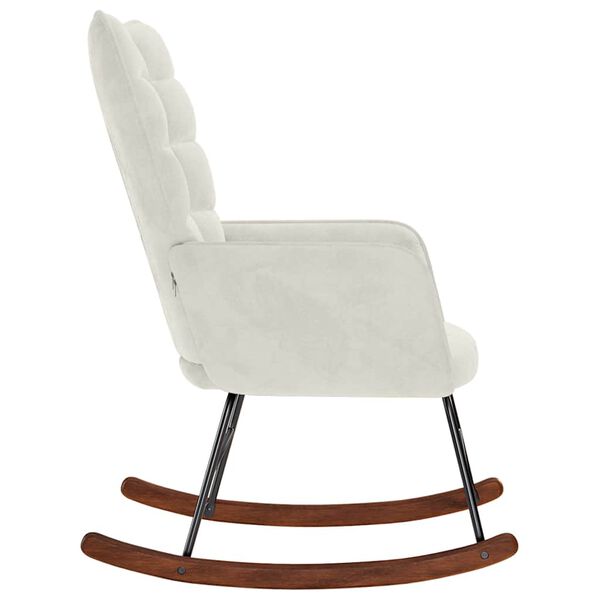 vidaXL Scaun balansoar, crem, catifea