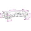 vidaXL Set de canapele de exterior 10 pcs Gri natural și deschis