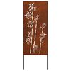 vidaXL Ecran de intimitate pentru grădină Floral Ruginit 50 x 140 cm