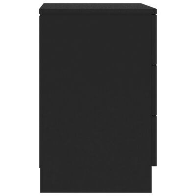 vidaXL Noptiere, 2 buc., negru, 38x35x56 cm, PAL