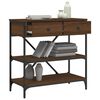 vidaXL Masă consolă, stejar maro, 75x34,5x75 cm, lemn prelucrat