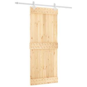 vidaXL Ușă glisantă 85 x 210 cm Lemn de Pin Solid (Nefinisat)